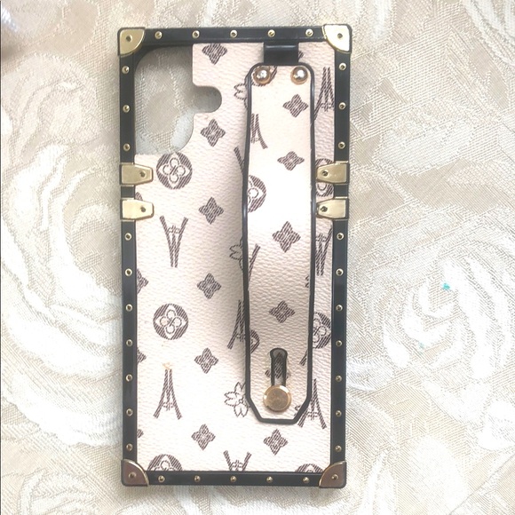 Accessories - Monogram Paris Luggage Print Phone Case with Strap - Cream & Brown